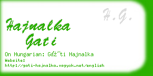 hajnalka gati business card